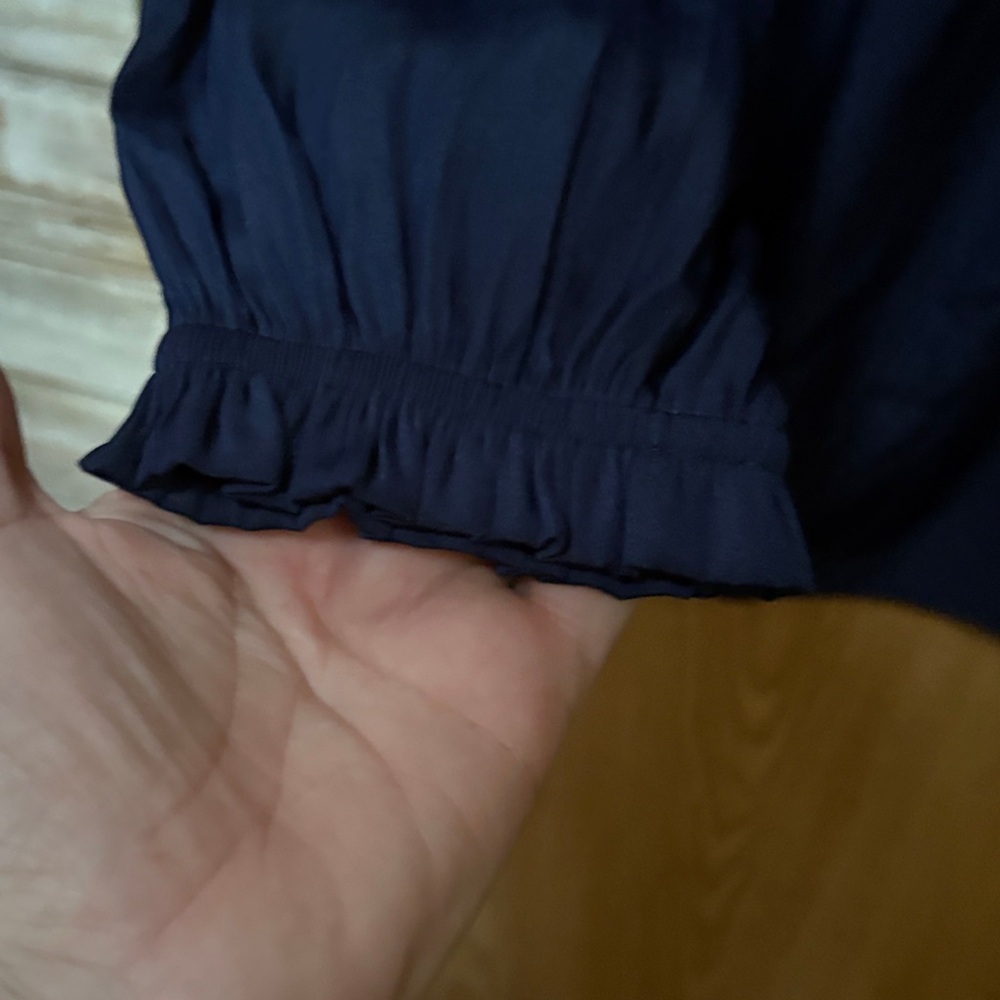 Lilly Pulitzer Navy Off-Shoulder Blouse - Picture 3 of 6